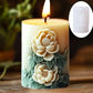 Silicone Mold Flower Lavender Gypsum Cylindrical Candle Making Liebe - Making Life Easier