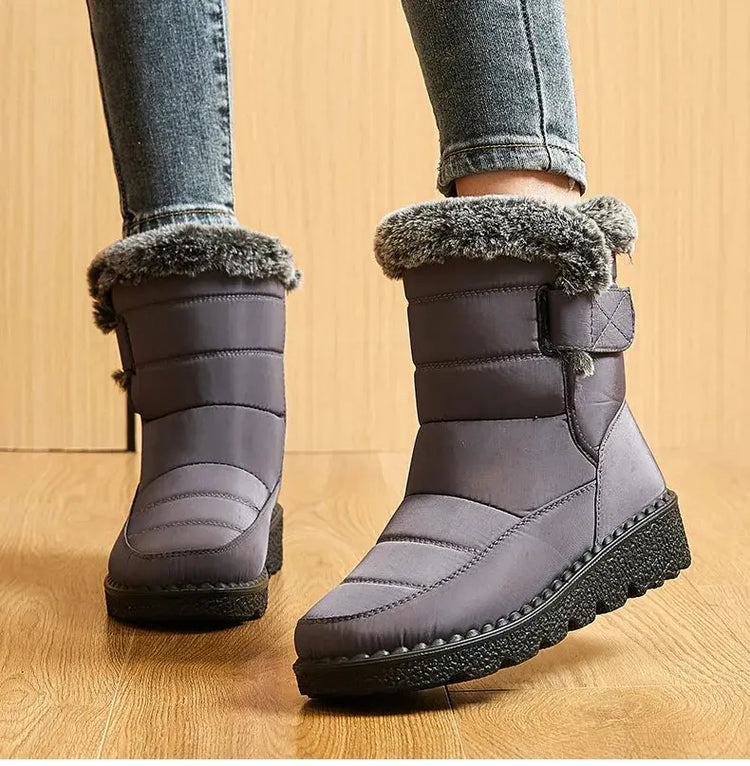 Woman Winter Boots Ankle Low Heels Botas Mujer Waterproof Snow Boots Liebe - Making Life Easier