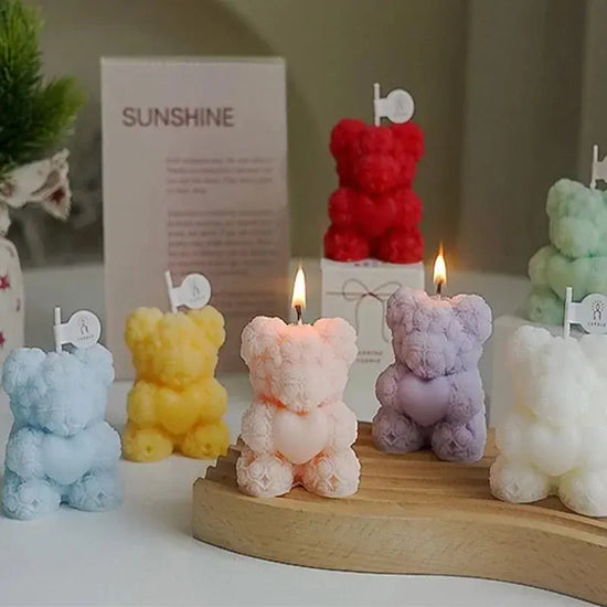 Bear Candle Romantic Cute Soy Wax Aromatherapy Small Scented Liebe - Making Life Easier