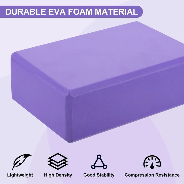 2 pezzi di blocchi di costruzione per yoga e 1 pezzo di fascia di resistenza set cubi mattoni per pilates tappetini di rinforzo attrezzature per esercizi a casa fitness - My Hashtag Shop