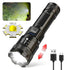 Torce a LED ad alta potenza Torcia tattica da 2000LM con luce display Ricarica USB Lanterna con zoom di emergenza per pesca da campeggio - My Hashtag Shop