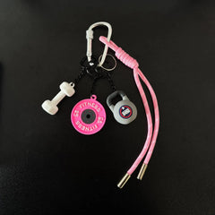 Sport Fitness Bag Pendant Mini Dumbbell Water Cup Keychain Camera Cell Phone Backpack Accessories for Men Women Fashion Y2K HASHTAG