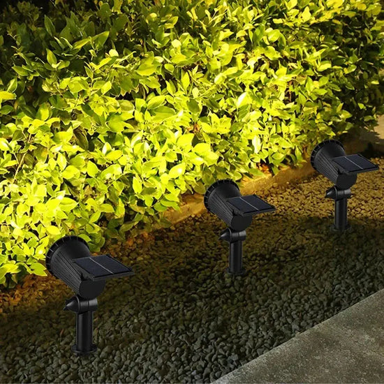 Luci solari paesaggistiche Faretto da parete interrato regolabile a 9 LED Illuminazione esterna impermeabile IP65 per percorso da giardino 1-4 pezzi