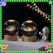 NEW Christmas Birthday Gifts6 Crystal Ball Planet Night Light Laser Solar System Globe Astronomy Festival Gifts Desktop Decoration HASHTAG