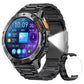 Per Android ios Nuovo AMOLED Smart Watch da uomo con torcia sportiva fitness tracker impermeabile chiamata Bluetooth Smartwatch uomo + scatola