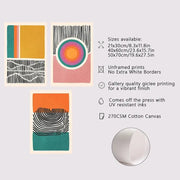 Set di 3 blocchi di colore Poster Forme astratte Illustrazioni Arte moderna della parete della metà del secolo Boho Soggiorno Decorazioni per la casa HASHTAG