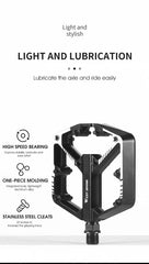 WEST BIKING DU Cuscinetto Pedale per bicicletta Pedale da ciclismo antiscivolo Pedale per bici da strada MTB ultraleggero in lega di alluminio Accessori per bici HASHTAG