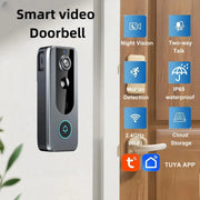 Campanello video intelligente wireless, con riconoscimento umano, visione notturna a infrarossi, installazione semplice, utilizzato per il monitoraggio domestico HASHTAG
