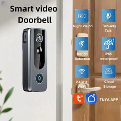 Campanello video intelligente wireless, con riconoscimento umano, visione notturna a infrarossi, installazione semplice, utilizzato per il monitoraggio domestico HASHTAG