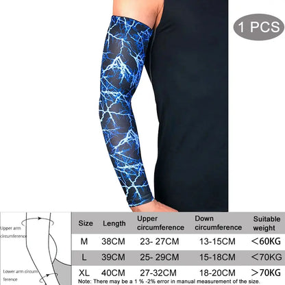 1 pezzo traspirante protezione UV ad asciugatura rapida maniche da braccio da corsa gomitiera da basket parabraccia fitness scaldamuscoli sportivi da ciclismo - My Hashtag Shop