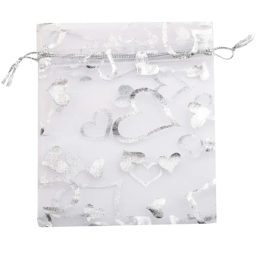 Love Heart Organza Pouches For Events 100 Pcs. Liebe - Making Life Easier