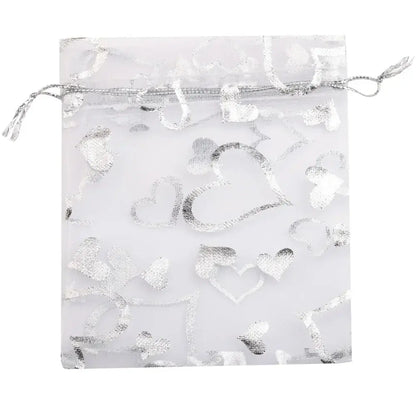 Love Heart Organza Pouches For Events 100 Pcs. Liebe - Making Life Easier
