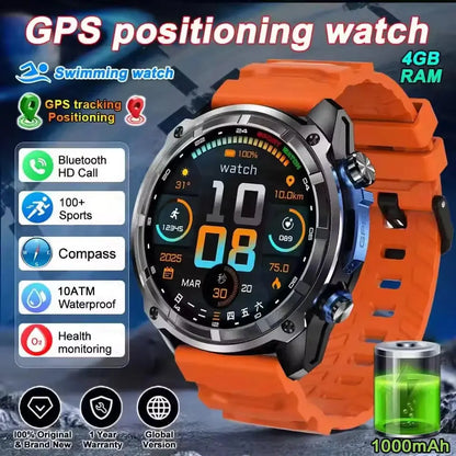 Smart Watch 4 GB Grande memoria Navigazione GPS Lettore MP3/MP4 Swim Sports trackr Smartwatch