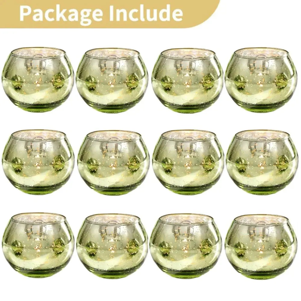 Mercury Glass Tealight Candle Holders - HASHTAG