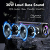 Altoparlanti Bluetooth, altoparlante wireless portatile con suono stereo ad alto volume da 30 W, BT5.4, impermeabile IP7, riproduzione 24 ore su 24, altoparlante portatile HASHTAG