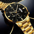 Orologio da uomo in acciaio inossidabile alla moda Orologio da polso al quarzo con calendario di lusso Orologi da uomo d&