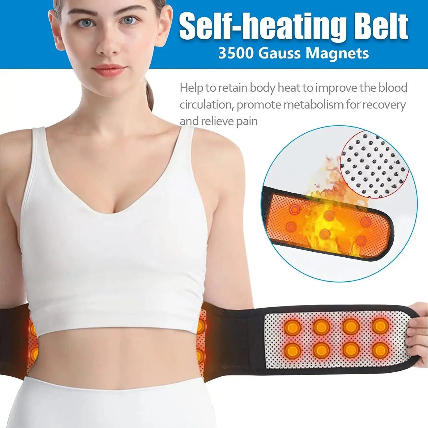 Cintura di supporto per la vita posteriore Fascia per massaggio con tutore lombare Assistenza sanitaria - My Hashtag Shop