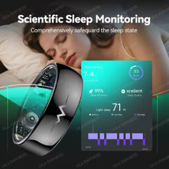 Nuovo Monitor ECG Smart Ring 2025 Frequenza cardiaca Monitoraggio della salute dell'ossigeno nel sangue Modalità multi-sport Temperatura 3ATM Smartring impermeabile HASHTAG