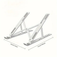 Portable Laptop Stand  Foldable ABS Material, Adjustable Desktop Height, Heat Dissipation, Laptop Stand, Storage Rack laptop arm HASHTAG