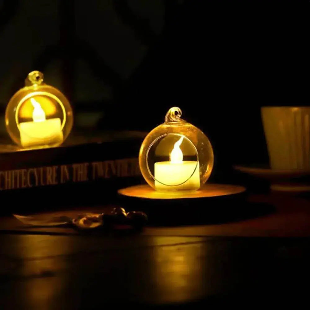 Tea Light Holder Crystal Glass Hanging Diameter 6cm/8cm Liebe - Making Life Easier