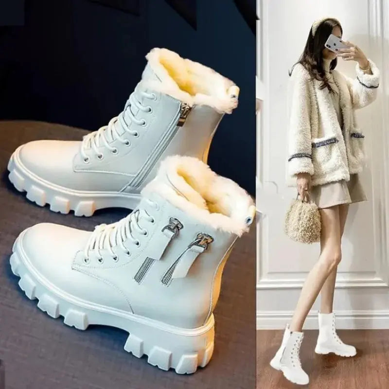 Booties 2025 Autumn Winter High-Top Cotton Shoes Liebe - Making Life Easier