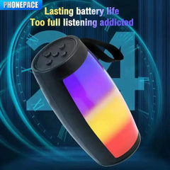 Altoparlanti wireless Bluetooth Potente cassa audio portatile Subwoofer Audio per auto Bassi Lettore MP3 Sistema audio Luci a LED HASHTAG