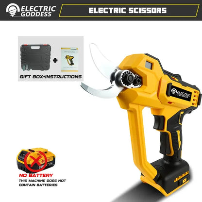 Cesoie da potatura elettriche senza spazzole 2 marce Forbici elettriche a batteria Albero da frutto Bonsai Taglierina da giardino per Dewalt 20V Batteria Pin
