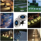 1/4/8 pezzi luci solari per esterni 8/20 LED disco lampada sotterranea faretto luce solare interrata per la decorazione del cortile del prato del giardino domestico