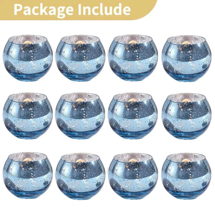 Mercury Glass Tealight Candle Holders - HASHTAG