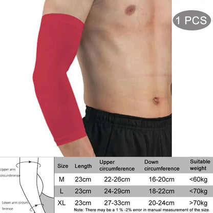 1 pezzo traspirante protezione UV ad asciugatura rapida maniche da braccio da corsa gomitiera da basket parabraccia fitness scaldamuscoli sportivi da ciclismo - My Hashtag Shop
