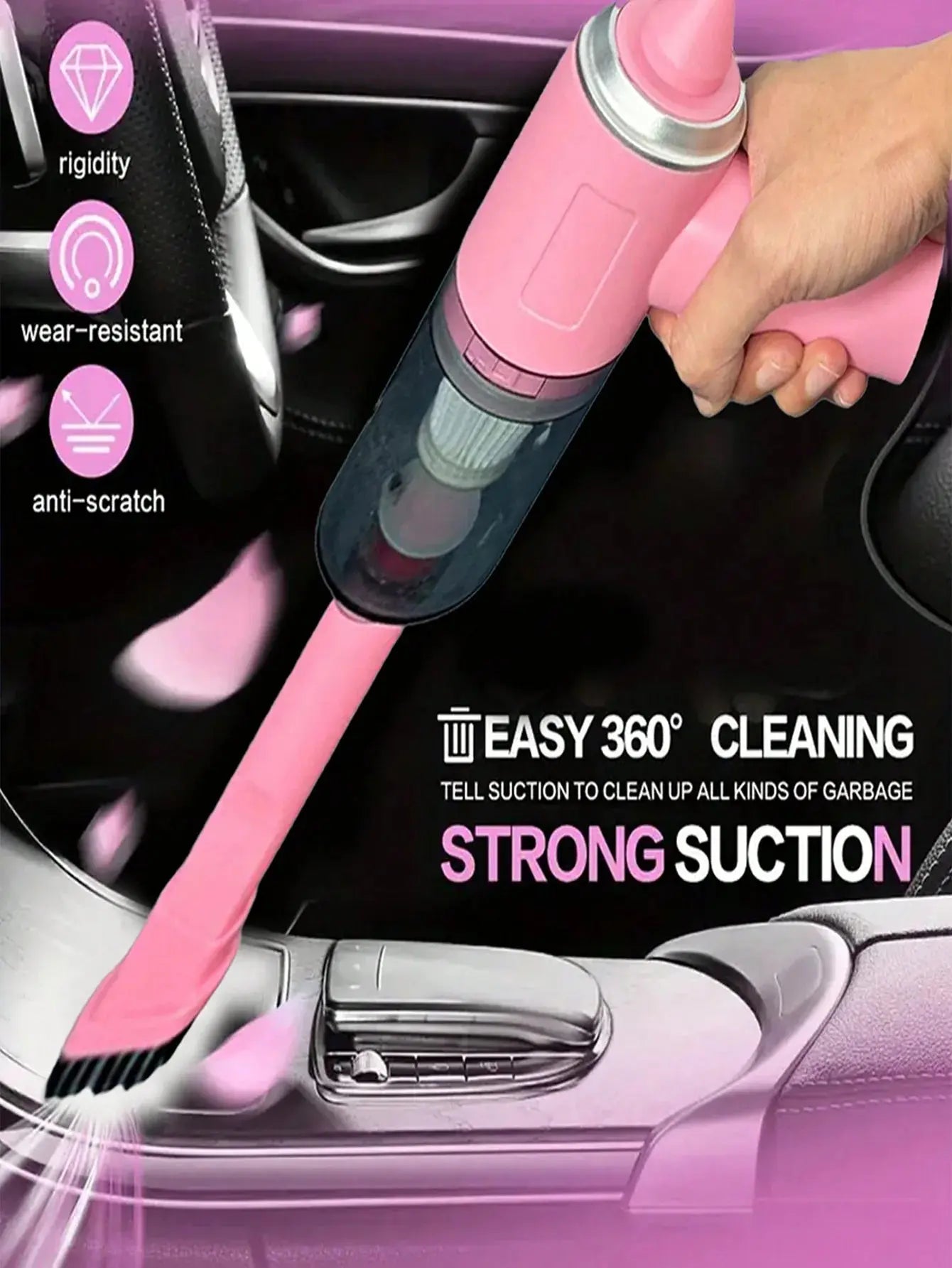 Aspirapolvere combinato 3 in 1 con aspirazione e soffiaggio integrati, ricarica USB, aspirapolvere per piccole auto - My Hashtag Shop