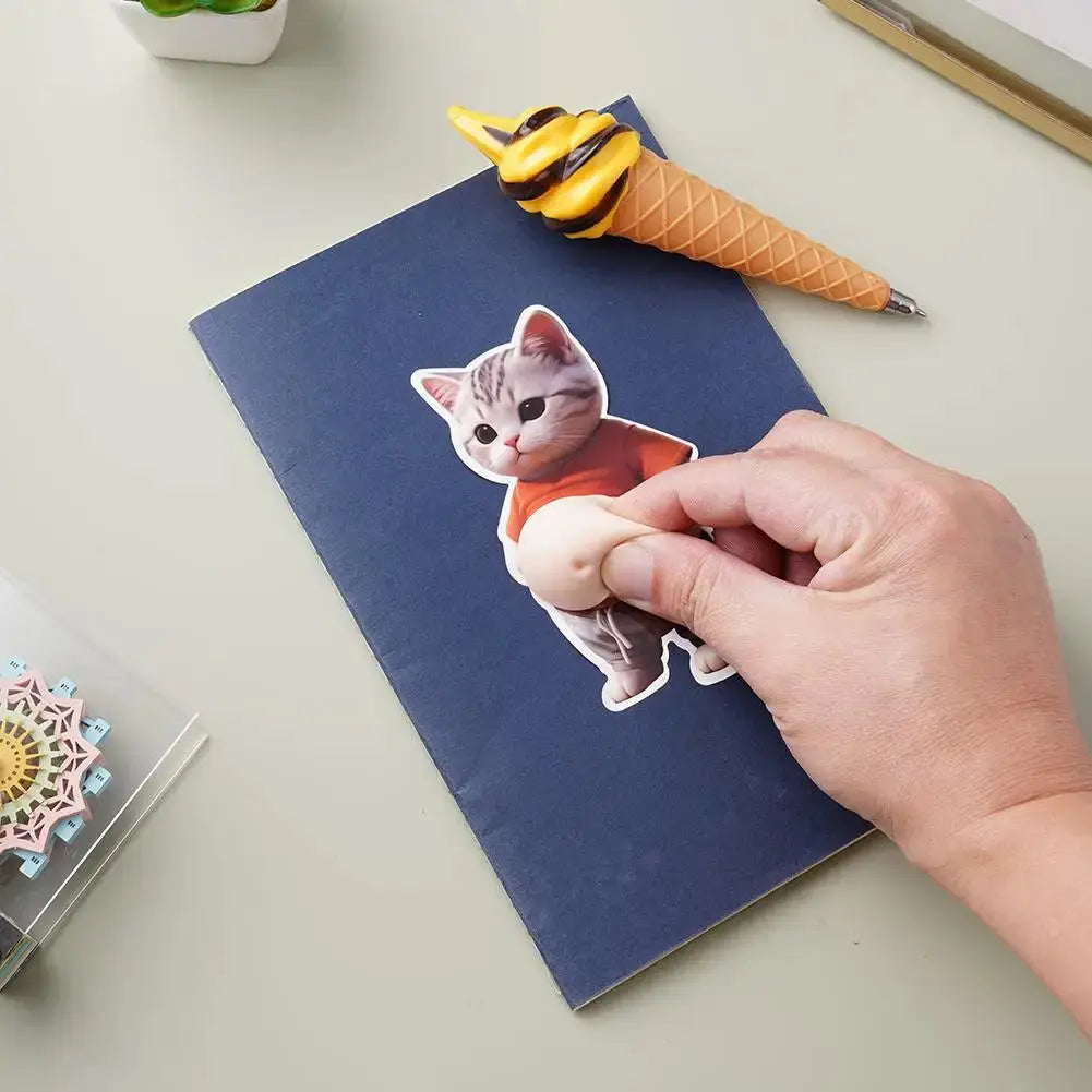 Adesivi 3D a Forma di Cucciolo con Pancia Gonfia, Adesivi Morbidi 3D a Forma di Gatto per Cover di Telefoni, Quaderni, Scrapbooking e Decorazioni Fai-da-Te - My Hashtag Shop