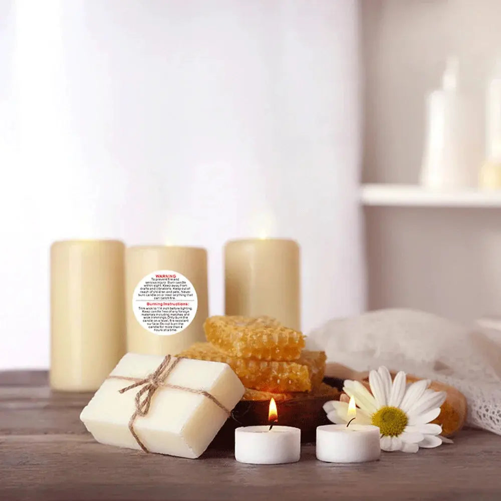 Candle Jar Container Labels Wax Melting Safety Warning Stickers - HASHTAG