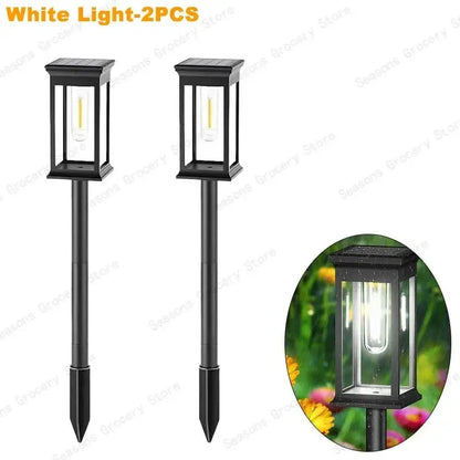 Luci solari a LED impermeabili per vialetto da giardino - Illuminazione automatica del percorso Illuminazione paesaggistica esterna Accensione/spegnimento automatico al tramonto