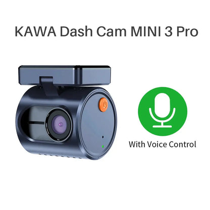 2K KAWA MINI 3 Pro Telecamere per Auto DVR Piccola Dash Cam 24 Parcheggio Auto Videoregistratore WiFi APP Controllo Vocale Dashcam per Auto - My Hashtag Shop