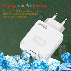 GaN Caricatore USB Ricarica rapida 120W Ricarica rapida QC3.0 Tipo C Cavo Adattatore da parete per telefono cellulare per Huawei Redmi Xiaomi 15 Oneplus HASHTAG