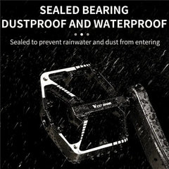 WEST BIKING DU Cuscinetto Pedale per bicicletta Pedale da ciclismo antiscivolo Pedale per bici da strada MTB ultraleggero in lega di alluminio Accessori per bici HASHTAG