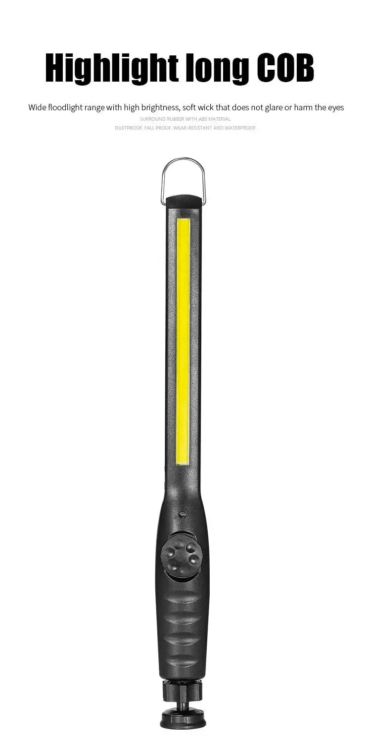 Lampade da Lavoro COB Portatili con Magnete, Torcia LED Ricaricabile, Dimmerabile, per Emergenze e Riparazioni Auto - My Hashtag Shop