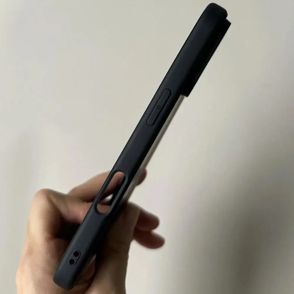 Custodia per telefono opaca in silicone nero pieno di lusso per iPhone 17 Air 16 15 14 13 12 11 Pro Max 16 15 14 Plus Cover posteriore Custodia morbida in TPU - My Hashtag Shop