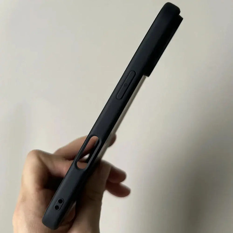 Custodia per telefono opaca in silicone nero pieno di lusso per iPhone 17 Air 16 15 14 13 12 11 Pro Max 16 15 14 Plus Cover posteriore Custodia morbida in TPU - My Hashtag Shop