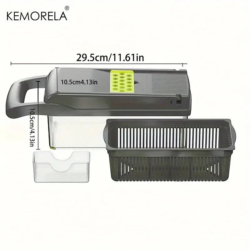 14/16 in 1 Tritatutto per verdure multifunzionale Tritatutto per cipolla Manico Griglia per alimenti Chopper per alimenti Cucina Affettatrice per verdure Dicer Cut HASHTAG