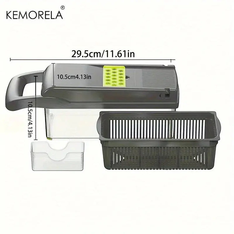 14/16 in 1 Tritatutto per verdure multifunzionale Tritatutto per cipolla Manico Griglia per alimenti Chopper per alimenti Cucina Affettatrice per verdure Dicer Cut HASHTAG
