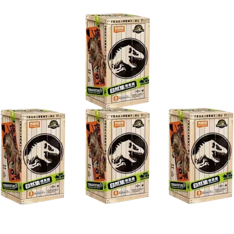 BLOKEES Building Block Man Set naturale -Jurassic Periodo Mondo Dinosauro Dinosauro Modello di assemblaggio Scatola cieca Giocattolo Regali per bambini - My Hashtag Shop