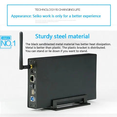 Custodia SSD HDD portatile da 3.5 ''portatile USB3.0 Rj45 Ethernet NAS Network Streaming Server Storage per custodia HASHTAG