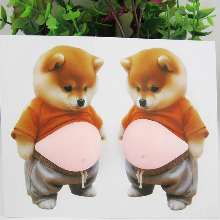 Pancia di Cane Adesivo Carino Paffuto Shiba Inu Cucciolo - My Hashtag Shop