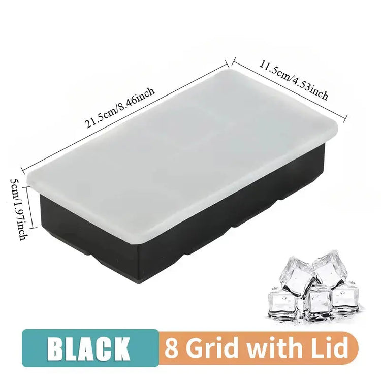 Silicone Ice Cube Molds  Home or Barware 4/6/8/15 Grids - HASHTAG