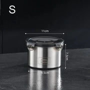 500/900/1400ml Storage Jars Stainless Steel Sealed Container Kitchen Barrel Fresh Bean Vegetable Coffee Organizer HASHTAG
