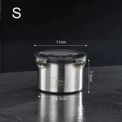 500/900/1400ml Storage Jars Stainless Steel Sealed Container Kitchen Barrel Fresh Bean Vegetable Coffee Organizer HASHTAG