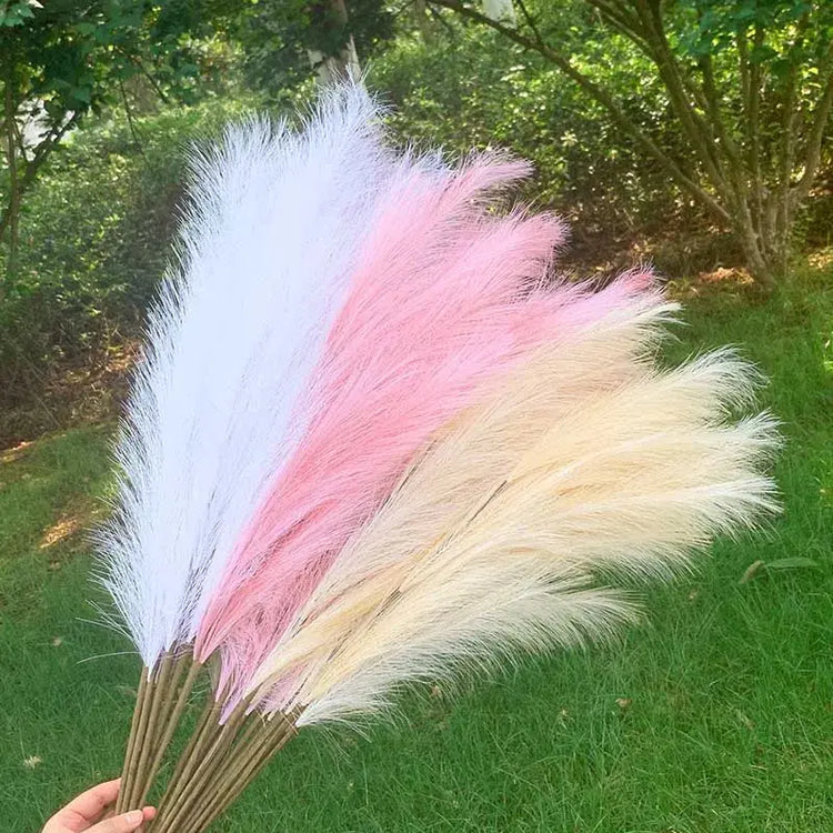 Artificial Pampas Grass Dried Reed Flowers 5pz 100cm Liebe - Making Life Easier
