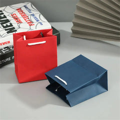 Gift Bags with Handles Paper Favor Bag Bow Ribbon Jewelry Packaging Birthday Wedding Graduation Celebration Gift Wrap HASHTAG